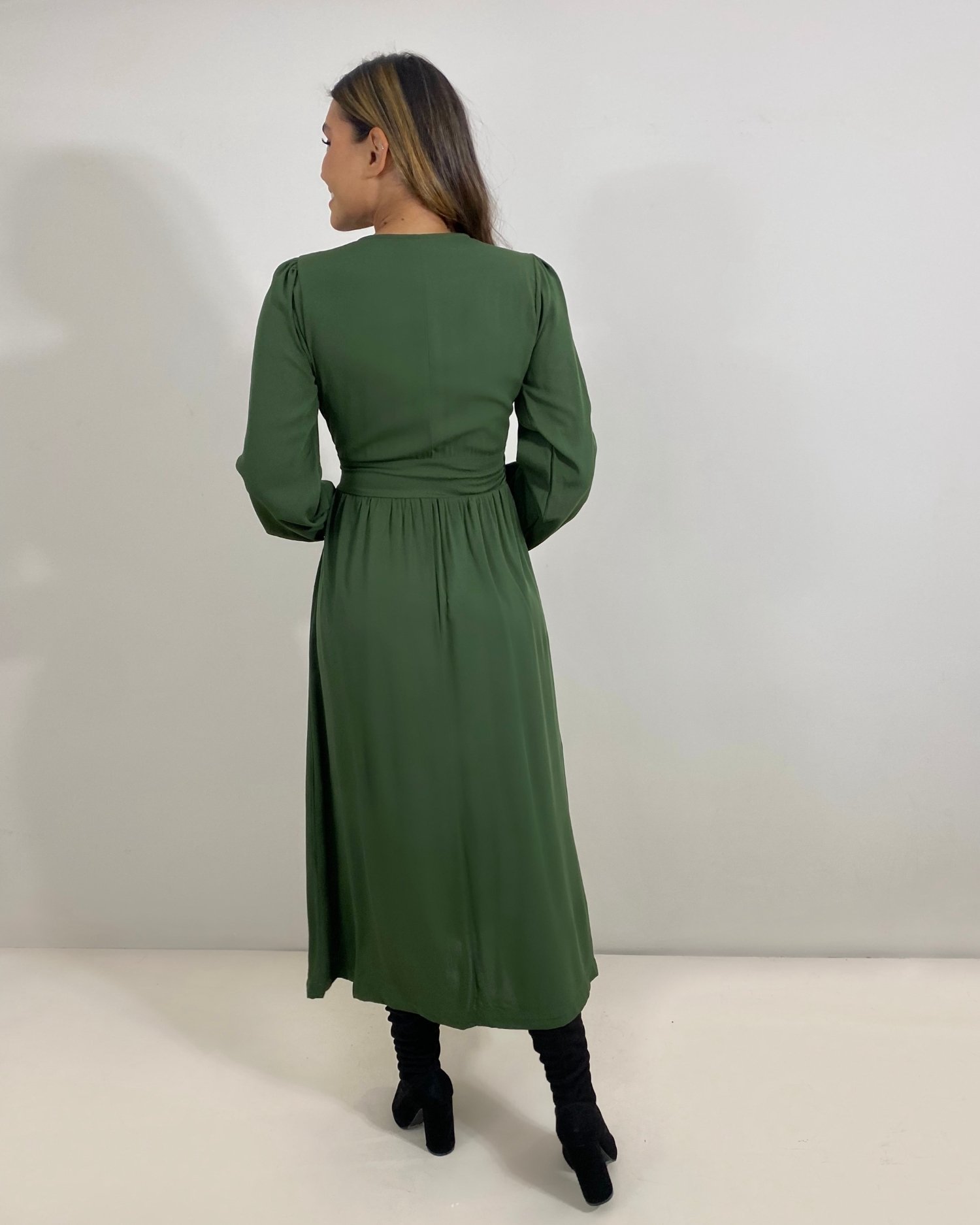 Vestido Clara - Verde Militar - Image 5