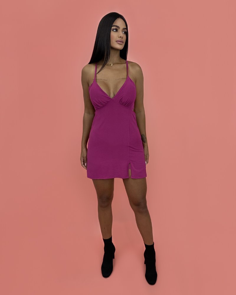 Vestido Elisângela - Fúcsia - Image 2