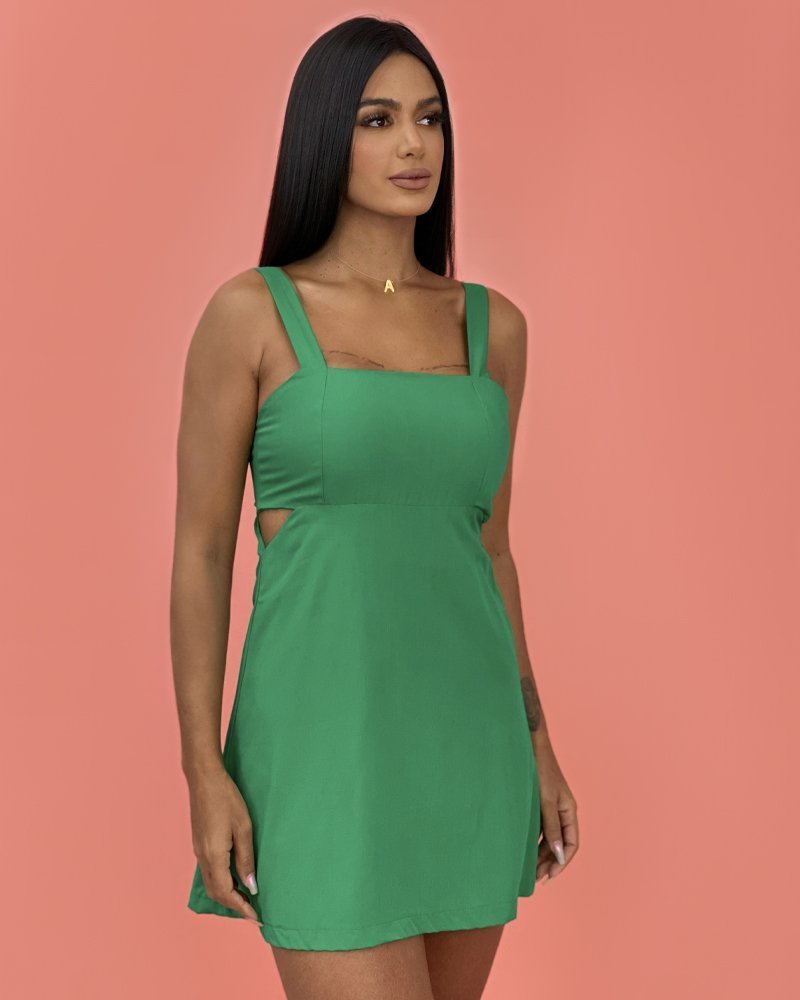 Vestido Lisa - Verde Bandeira