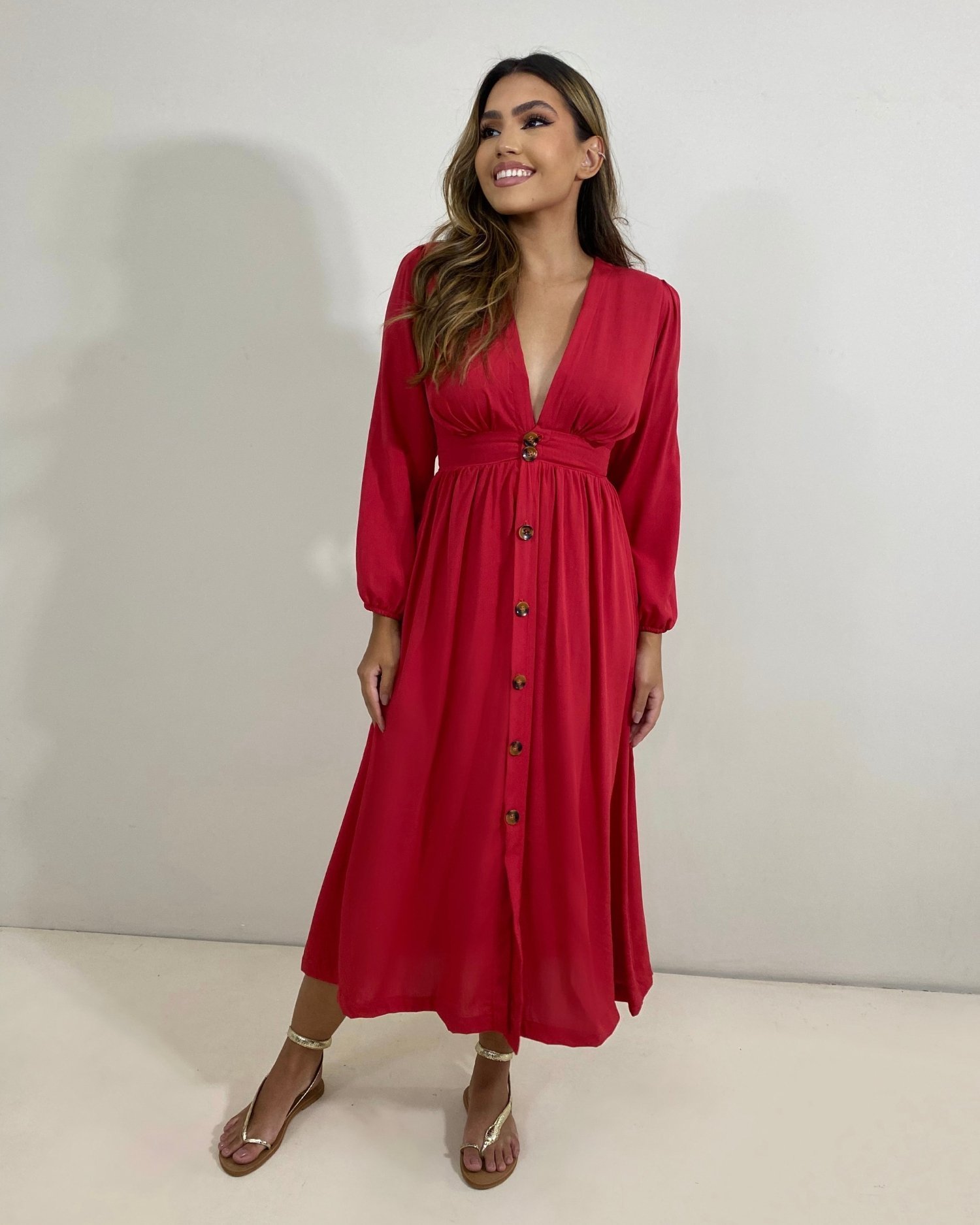 Vestido Clara - Vermelho - Image 4