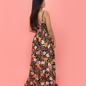 Vestido Camila - Primavera Fundo Preto - Image 2