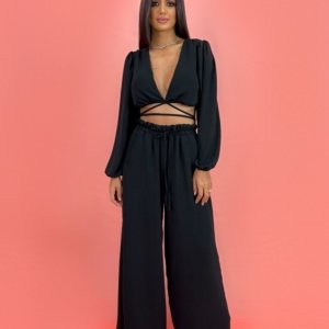 Conjunto Pantalona Simone - Preto - Image 1