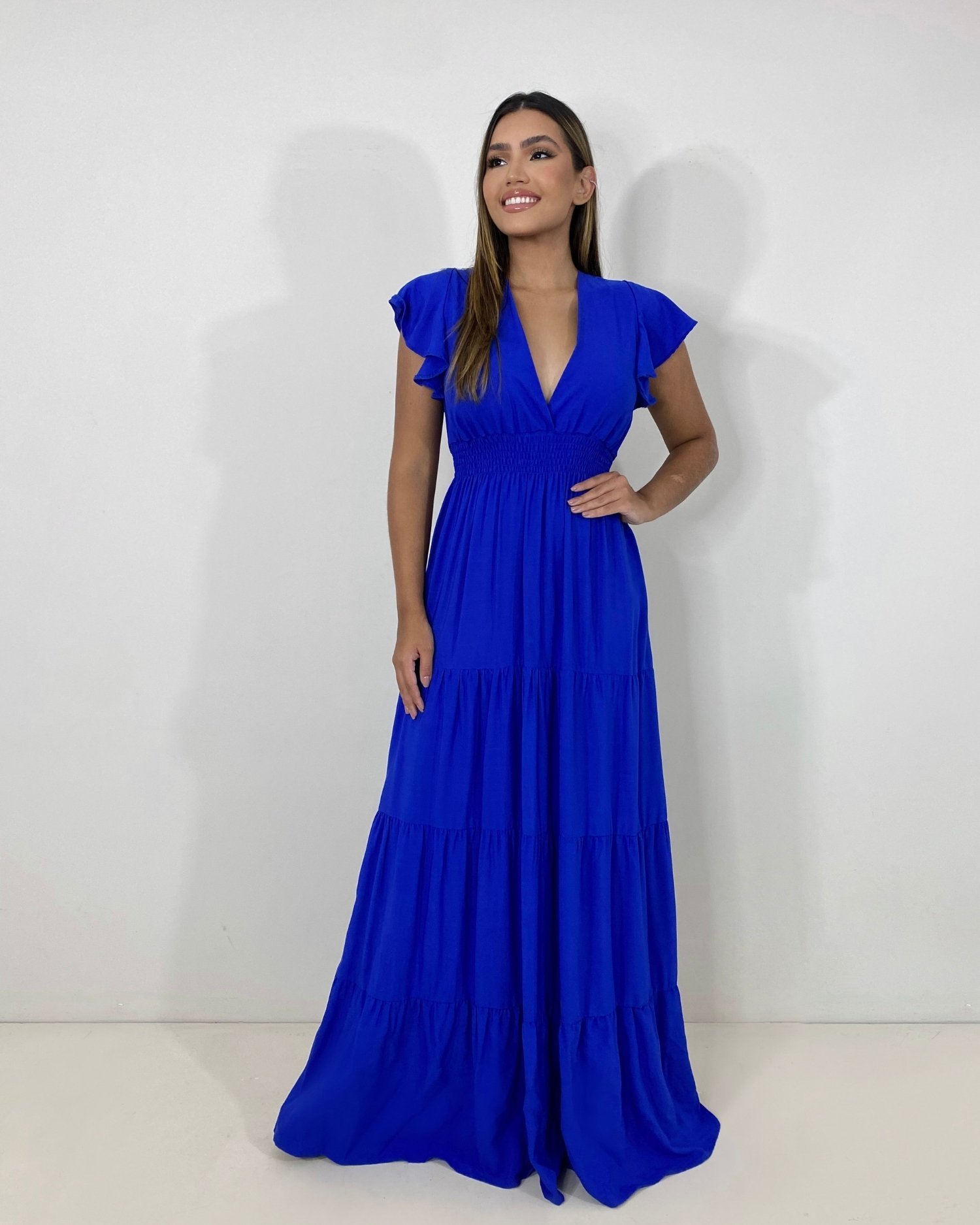 Vestido Laís Longo - Azul Royal - Image 1