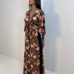 Calça Maria – Primavera Fundo Preto