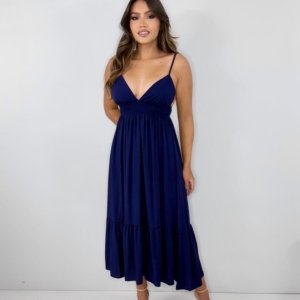 Vestido Beatriz - Azul Marinho - Image 1