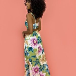 Vestido Natália - Floral Exclusivo Verde - Image 2