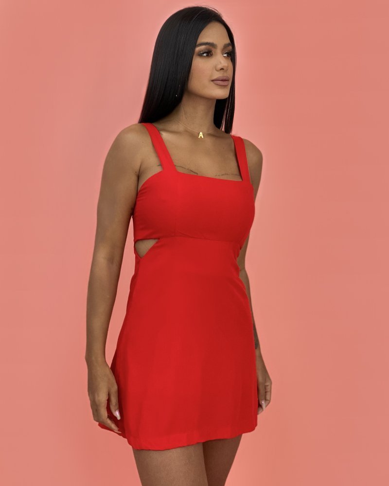 Vestido Lisa - Vermelho - Image 1