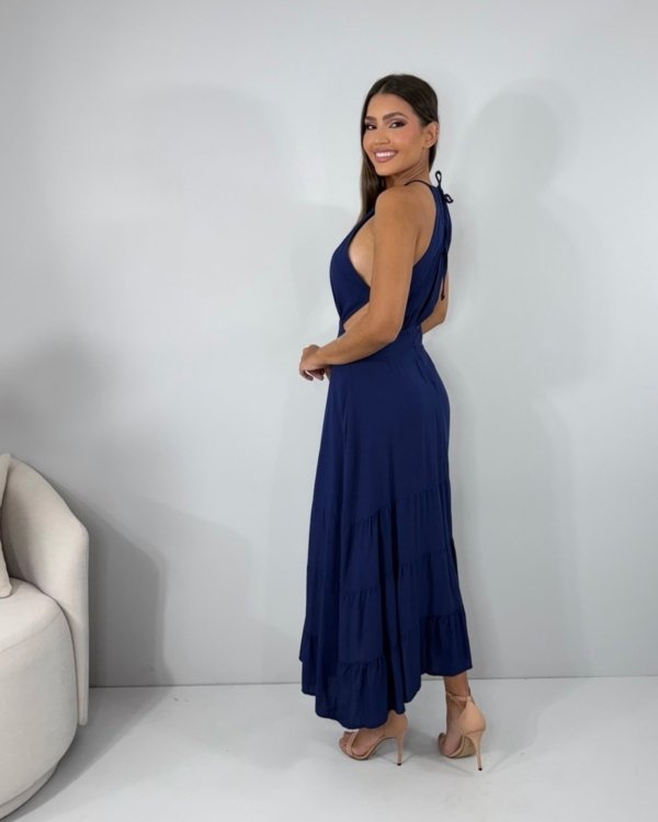 Vestido Estefane - Azul Marinho