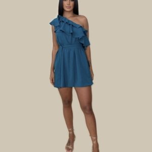 Vestido Lorrane - Azul Petróleo - Image 1