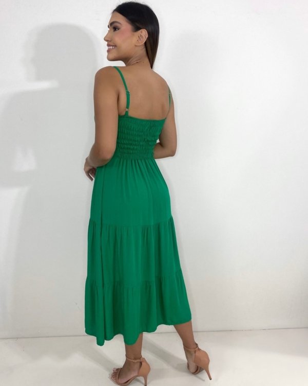 Vestido Jéssica Midi - Verde Bandeira