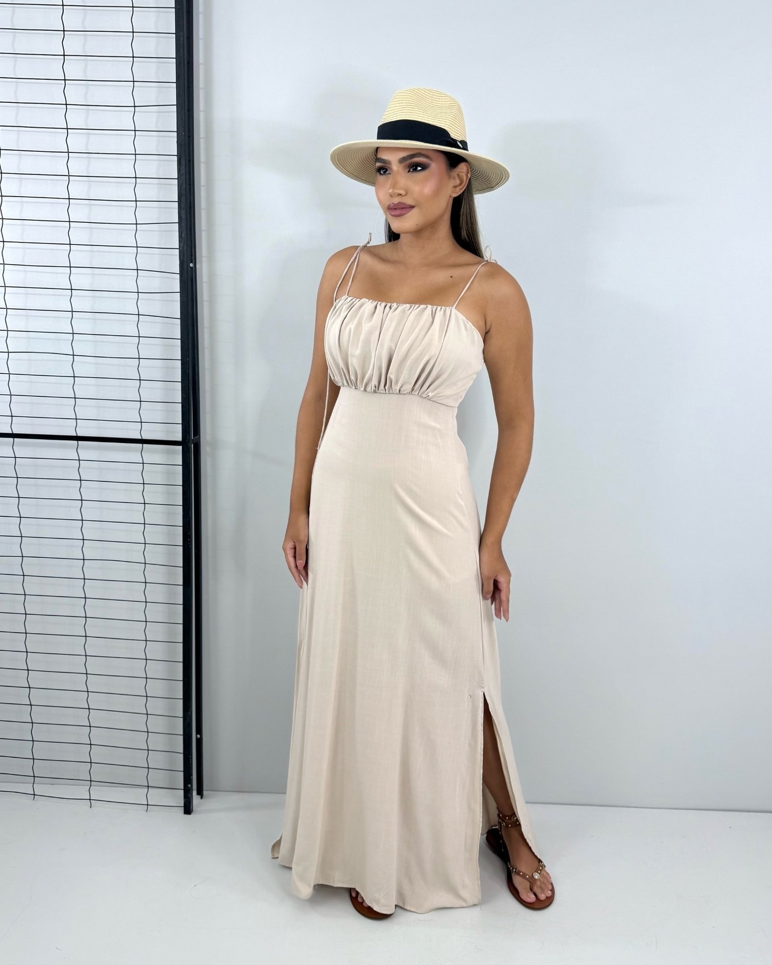 Vestido Drica Longo - Nude - Image 1