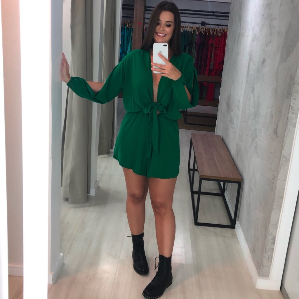 Macaquinho Andressa - Verde Bandeira