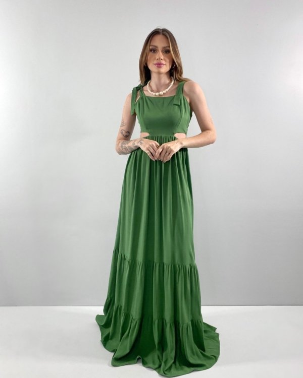Vestido Pérola - Verde Militar