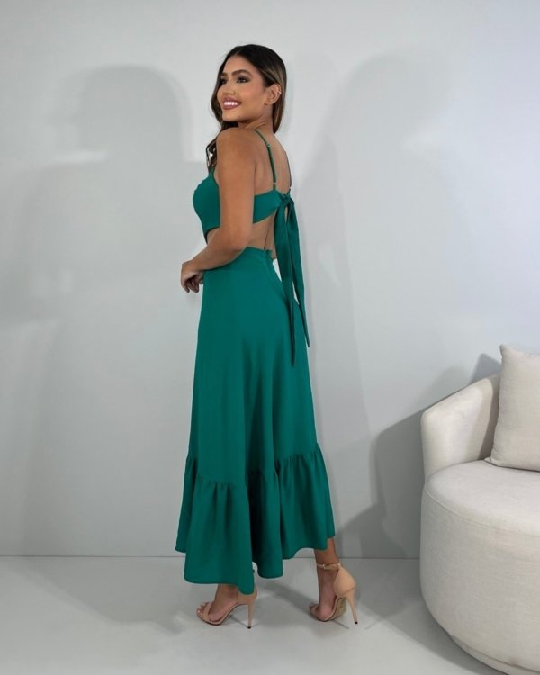 Vestido Aurora - Verde Amazônia