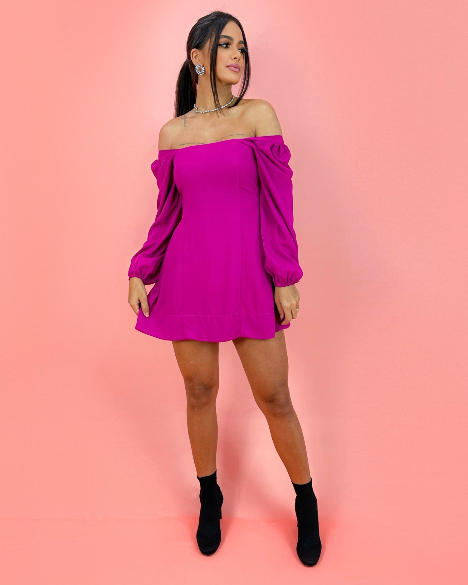 Vestido Graziele - Fúcsia - Image 1