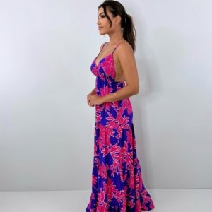 Vestido Sophia - Floral Fundo Azul - Image 4