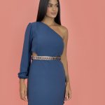 Vestido Luna em Duna – Azul Egeu
