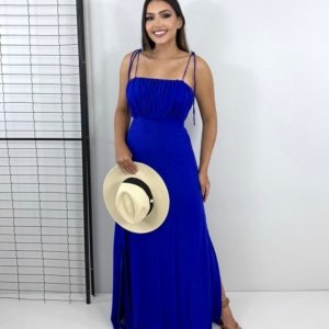 Vestido Drica Longo - Azul Royal - Image 1