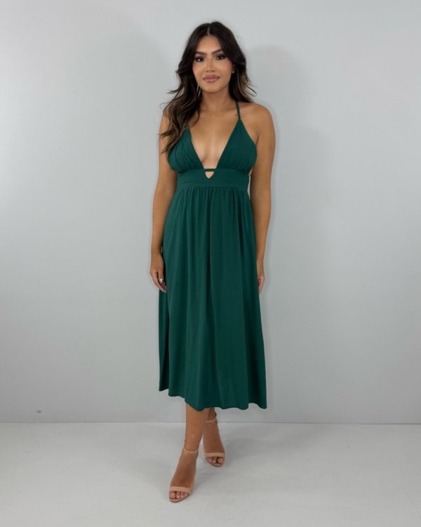 Vestido Heloína - Verde Amazônia