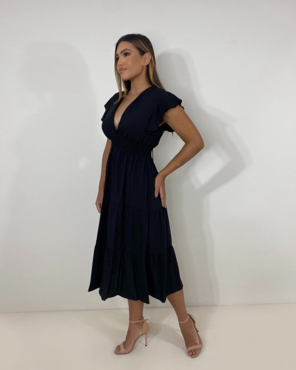 Vestido Laís Midi - Preto