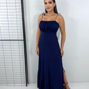 Vestido Drica Longo - Azul Marinho - Image 2
