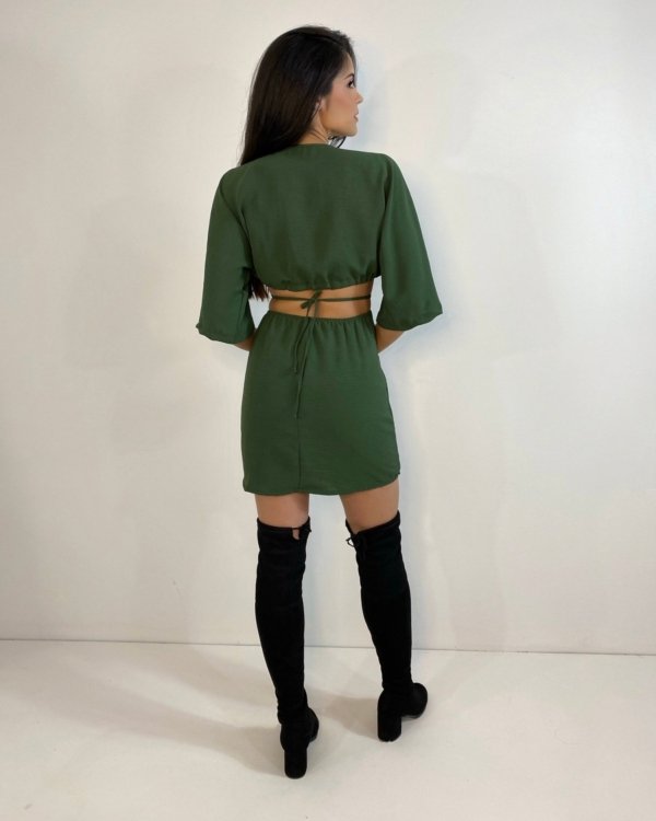Vestido Cibele Curto - Verde Militar