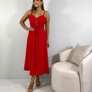 Vestido Felícia - Vermelho - Image 1