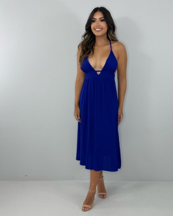 Vestido Heloína - Azul Royal