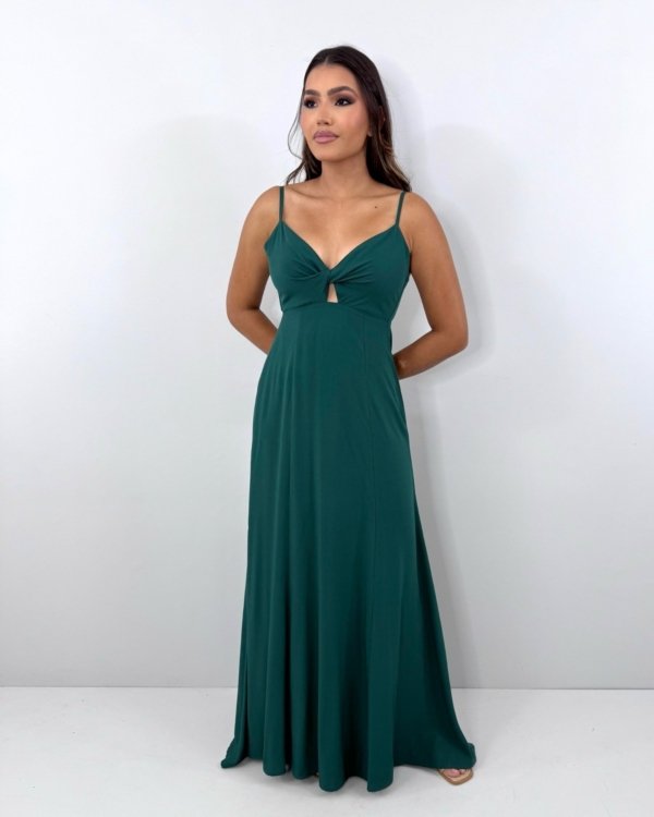 Vestido Eliana - Verde Amazônia