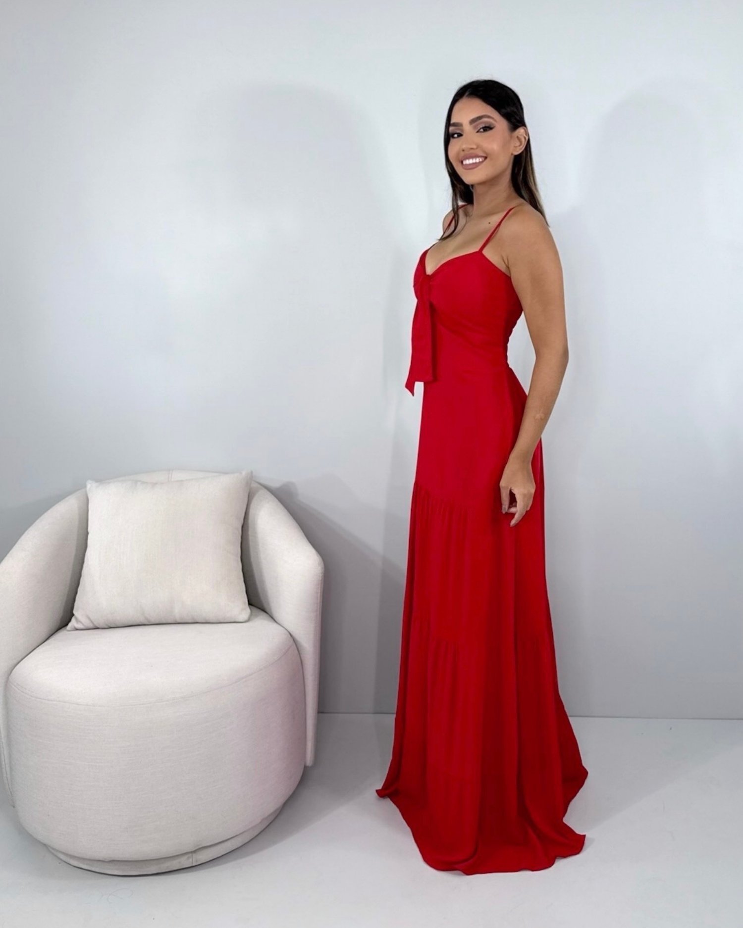 Vestido Camila - Vermelho - Image 3