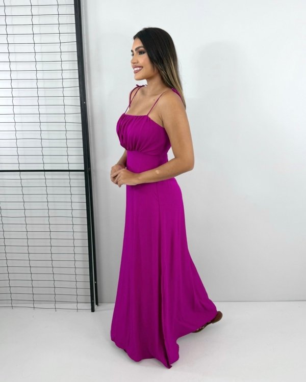Vestido Drica Longo - Fúcsia