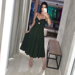 Vestido Jéssica Midi - Verde Militar - Image 2