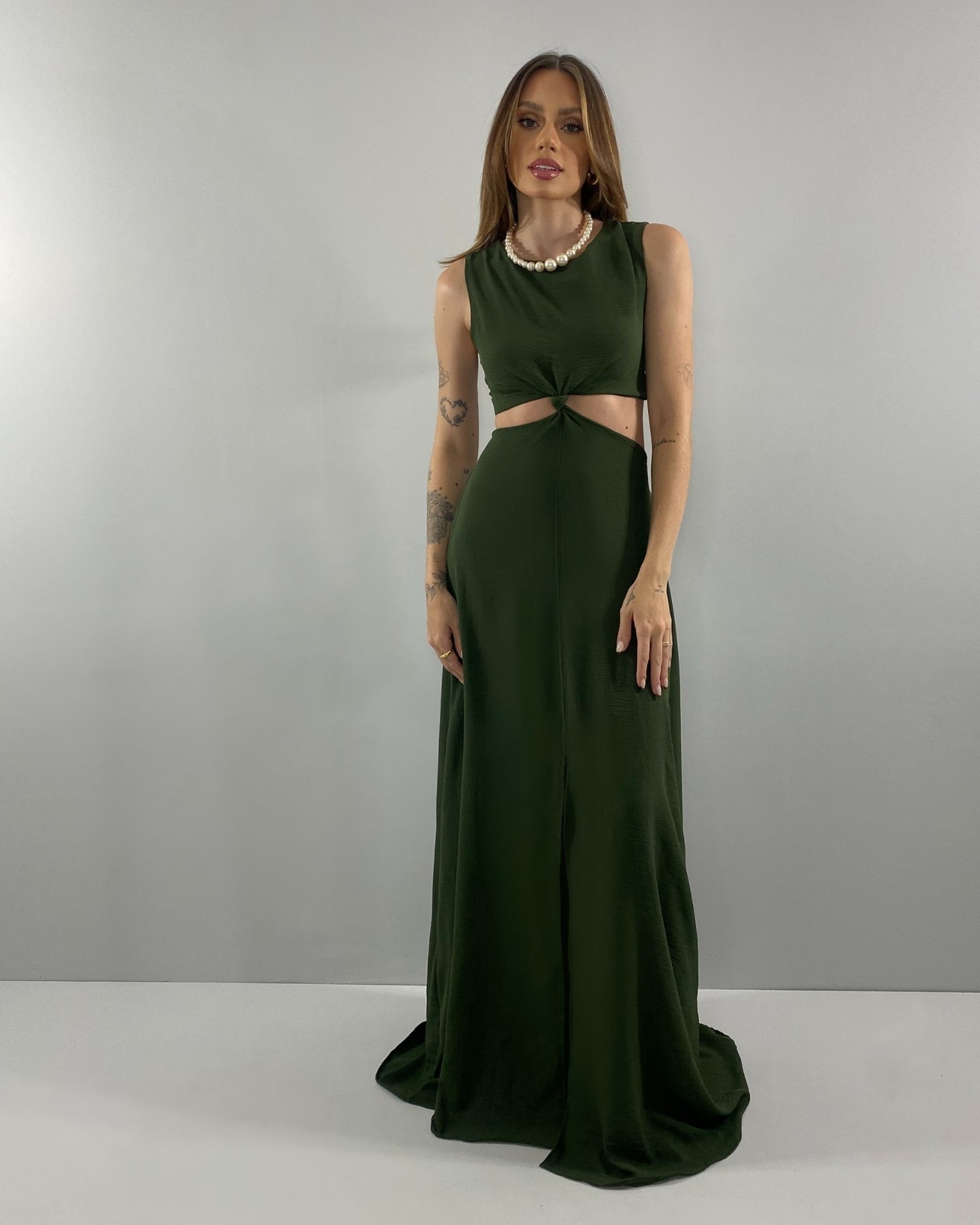 Vestido Emma - Verde Militar - Image 1