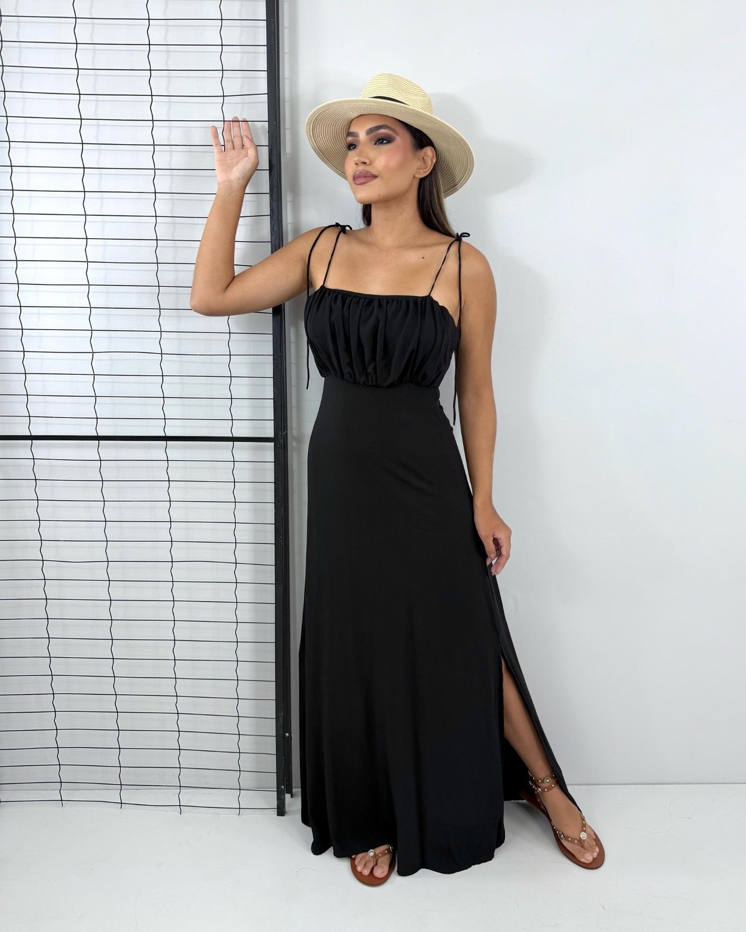 Vestido Drica Longo - Preto - Image 1
