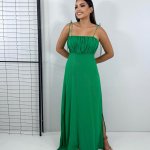 Vestido Drica Longo – Verde Bandeira