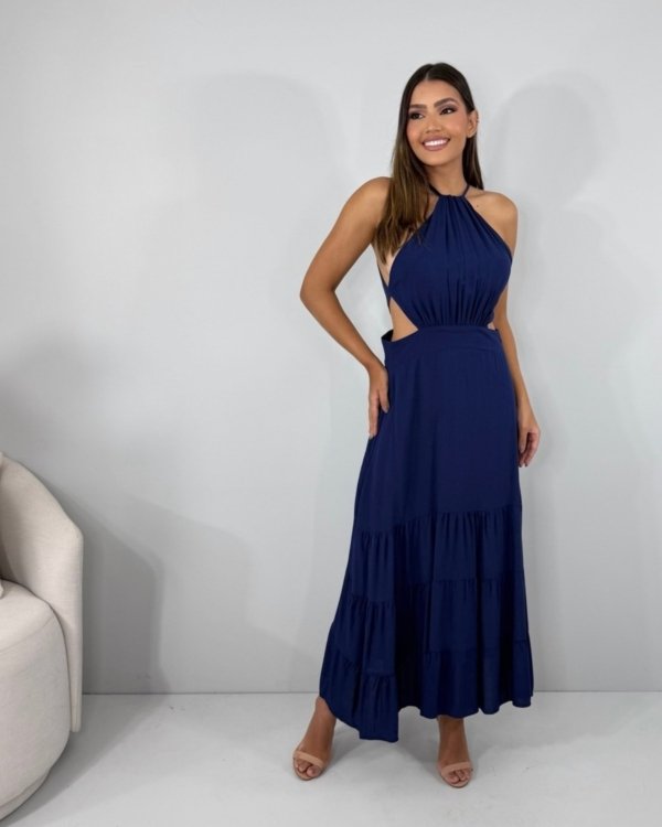 Vestido Estefane - Azul Marinho