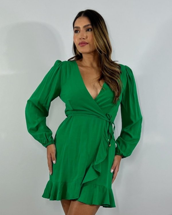 Vestido Maraisa - Verde Bandeira
