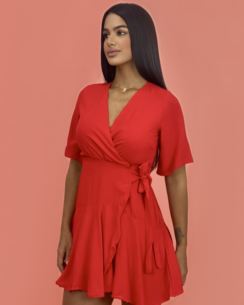 Vestido Lidiane - Vermelho - Image 1