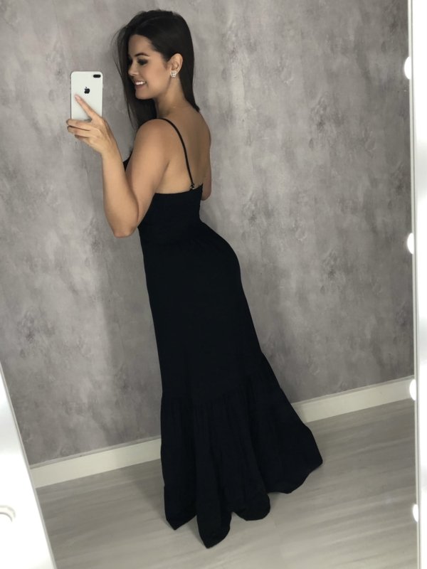 Vestido Jéssica Longo - Preto