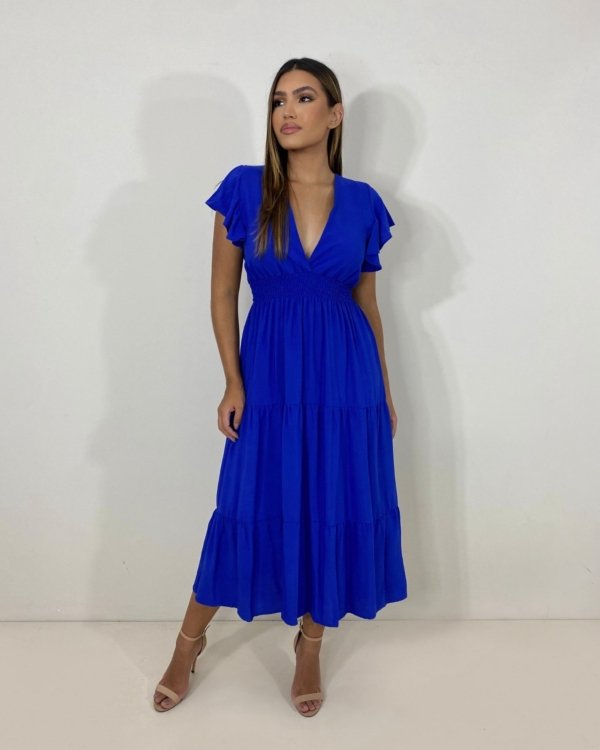Vestido Laís Midi - Azul Royal