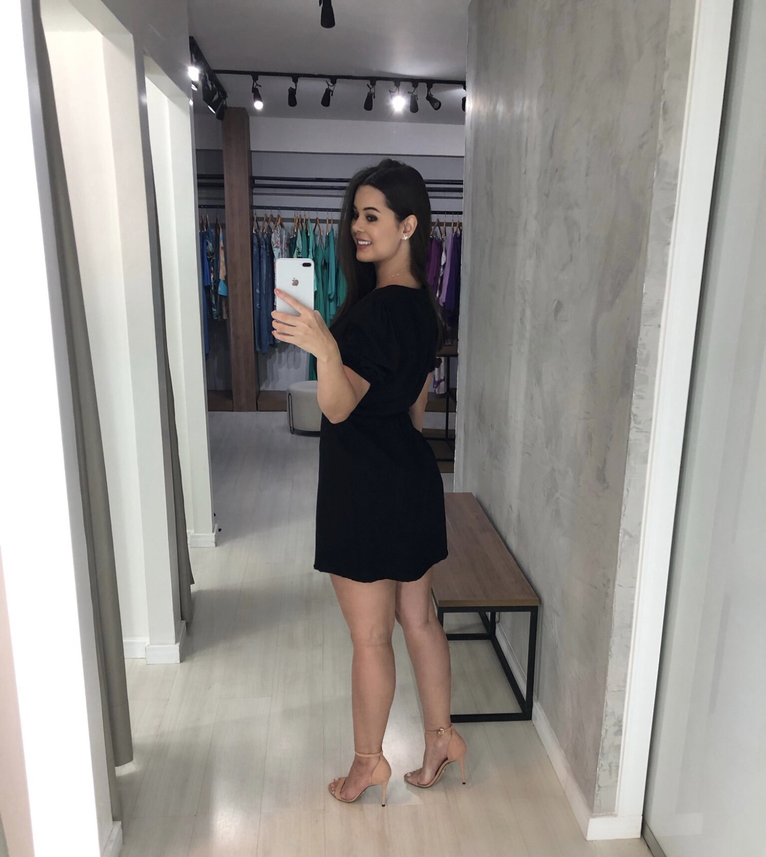 Vestido Érica Manga Princesa - Preto - Image 6