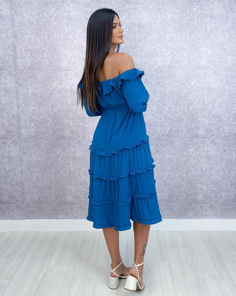 Vestido Angélica - Azul Petróleo - Image 3