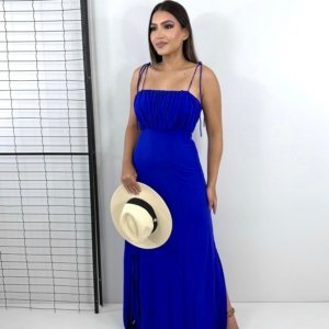 Vestido Drica Longo - Azul Royal - Image 3