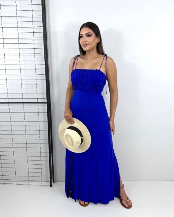 Vestido Drica Longo - Azul Royal