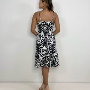 Vestido Cora - Estampa Folha Preta - Image 4