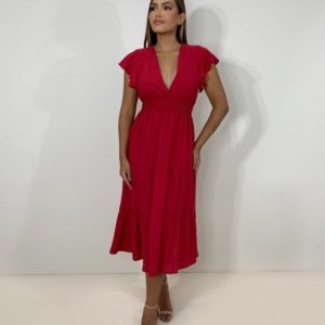 Vestido Laís Midi - Vermelho - Image 2