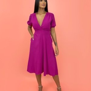 Vestido Clarice - Fúcsia - Image 3