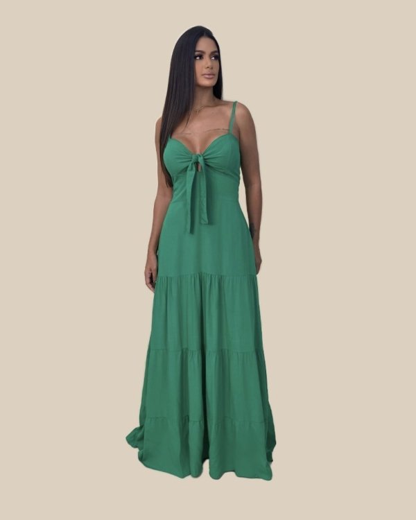 Vestido Camila - Verde Bandeira