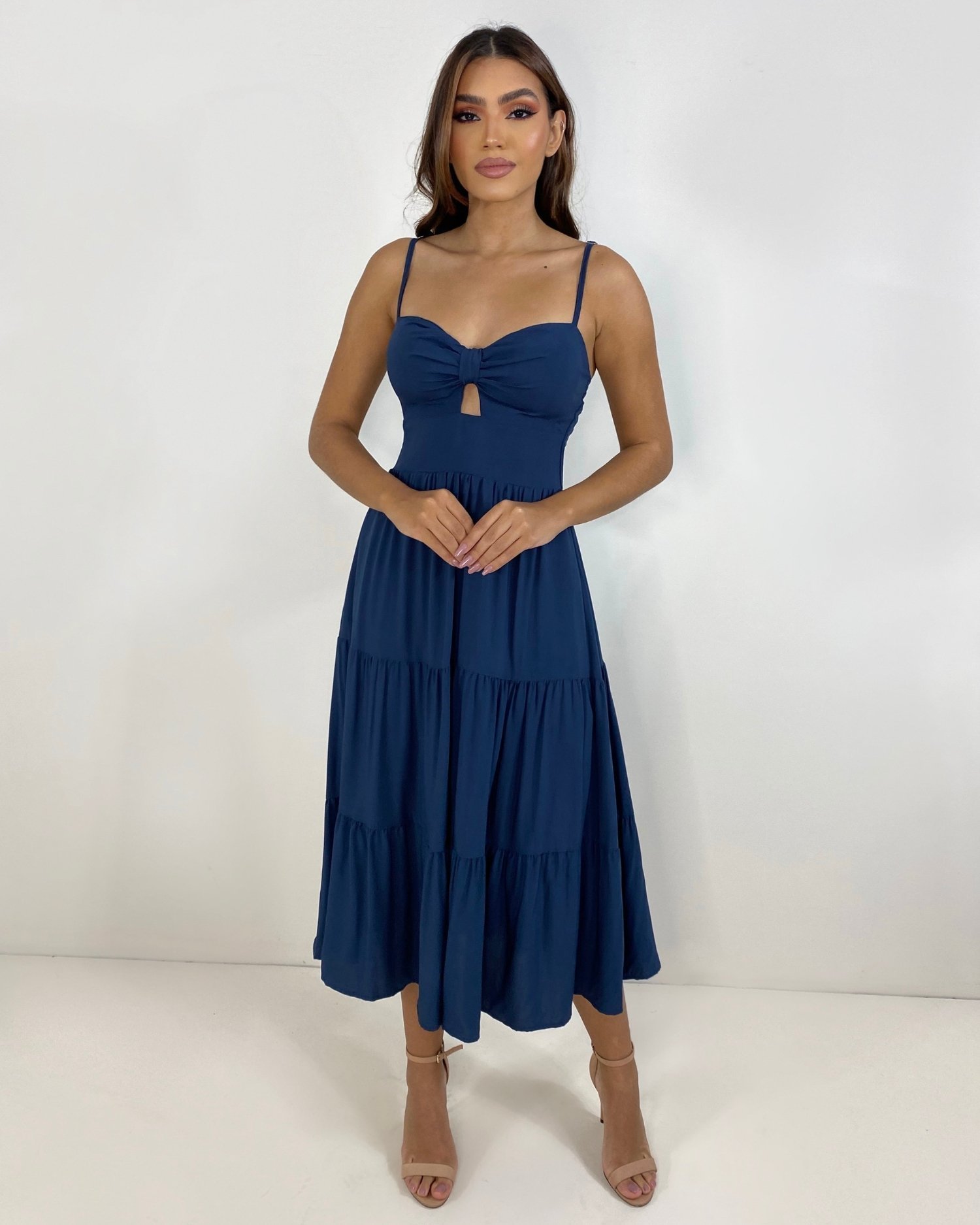 Vestido Jéssica Midi - Azul Marinho - Image 2