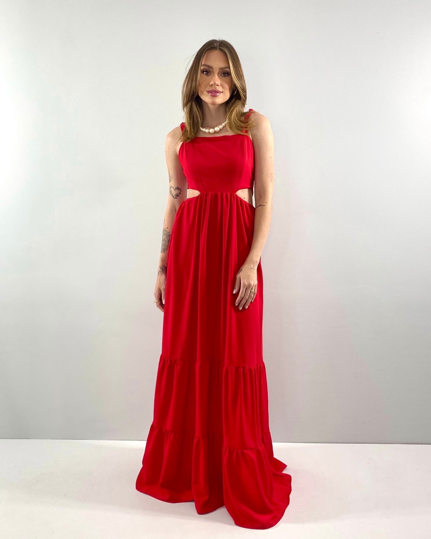 Vestido Pérola - Vermelho - Image 1